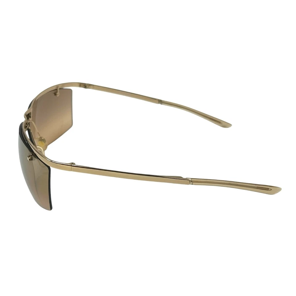 Christian Dior Vintage Logo Sunglass Shades Brown Gold Plastic Star Rhinestone - Image 4 of 4