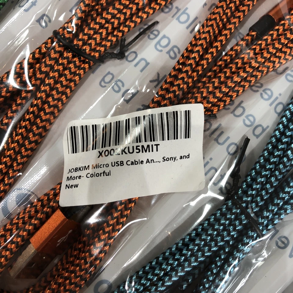 Lote de 20!!! Cable cargador rápido micro USB de alta resistencia, 6 pies, 5 por paquete Foto 3 de 4