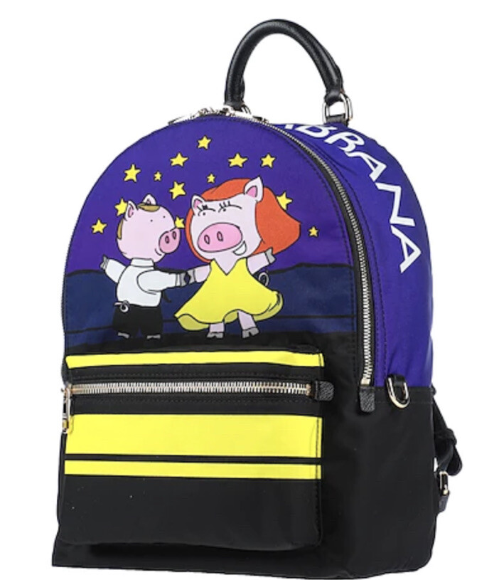 NWT Dolce & Gabbana Super Pig Backpack Dolce & Gabbana Golden Super Pig Print Backpack | Sendegaro FR main image 2