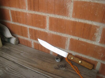 1960s Vintage 6 3/4'' Blade ** NO MARK *** Small Thin Carbon Butcher Knife USA