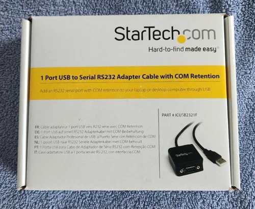 Startech 1 Port USB to RS232 Serial Adapter Cable with COM Retention ICUSB2321F