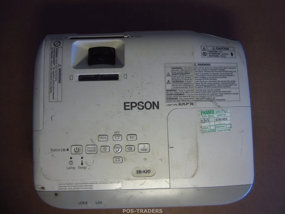 Epson EB-X20 XGA projector Beamer 3LCD 2700 Lumens HDMI - 3941 H - EXCL REMOTE  - Bild 4 von 4