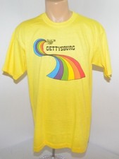 VTG 70s 80s Pride LGBT Rainbow Civil War Gettysburg Retro Mens L Made in USA