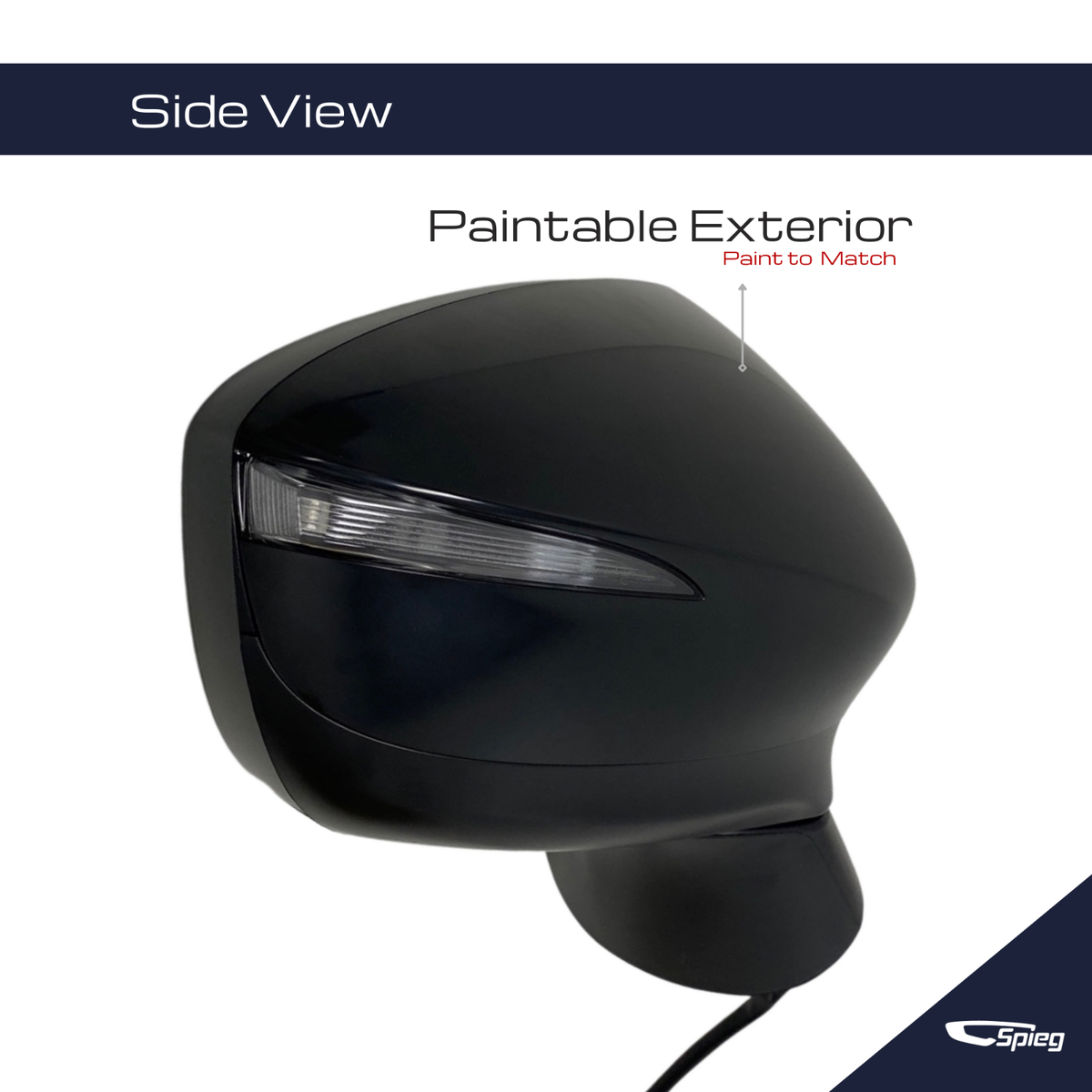Spieg Passenger Side Mirror For 2015-2016 Mazda CX-5 - Power Heated BSM Turn Signal