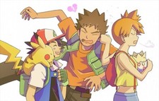 Pokemon anime pok mon takeshi kasumi pikachu Pad Gaming Mat Desk