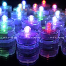 24 Color Change LED Submersible Waterproof Wedding Floral Tea Light Vase Candle