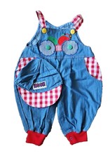 Vintage Unbranded Denim Boys Jumper Motorcycle With Hat 3-6 Months