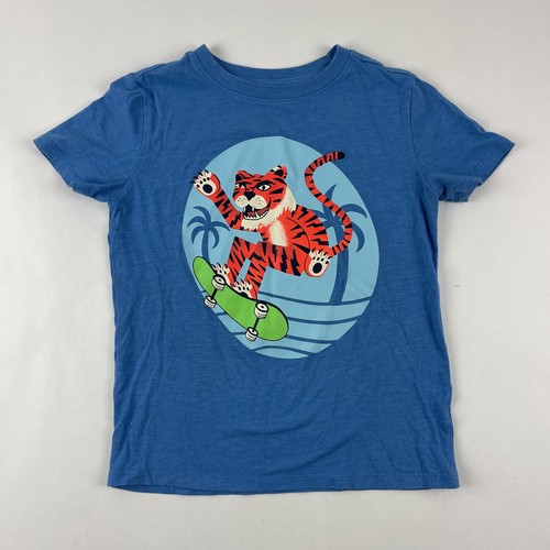 Cat \u0026 Jack Tshirt Boys Small Blue Tiger 