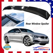 Fits 2015-2020 BMW 4 Series F36 Gloss Black Rear Roof Window Visor Spoiler Wing