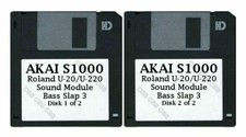 Akai S1000 Disks Roland U-20/U-220 Sound Module Bass Slap 3