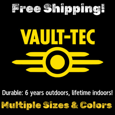 Vault-Tec Logo Vinyl Decal - Fallout, PS5, Xbox, PC - Cars, Laptops, USA Made