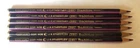 6 X VINTAGE STAEDTLER TRADITION 406 PURPLE LILA LILAC COLORED PENCILS 1960s