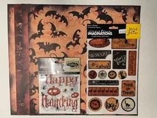 CREATIVE IMAGINATIONS HALLOWEEN SS 12X12 PAPERS, EPOXY STICKERS AND RUB-ONS