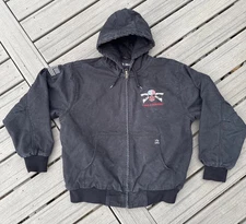 Dri Duck MENS LARGE Cheyenne Black Canvas Work Jacket 5020 LOGO