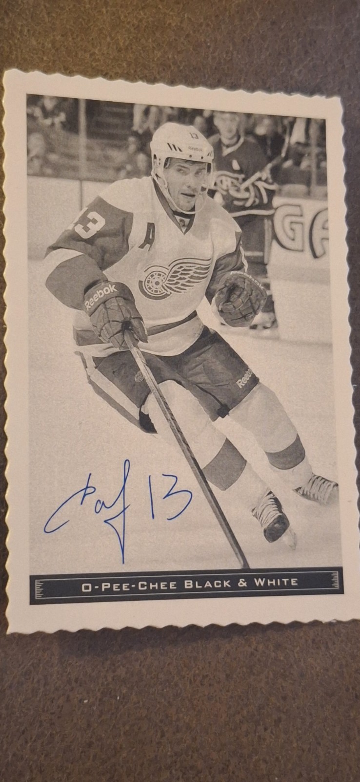 2012-13 O-Pee-Chee Black & White Pavel Datsyuk Auto SSP 29/36 Detroit  Facsimile