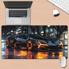 40*90cm Futuristic Sports Car HD Printed Desk Mat, XXL Gaming Mouse Pad with Non