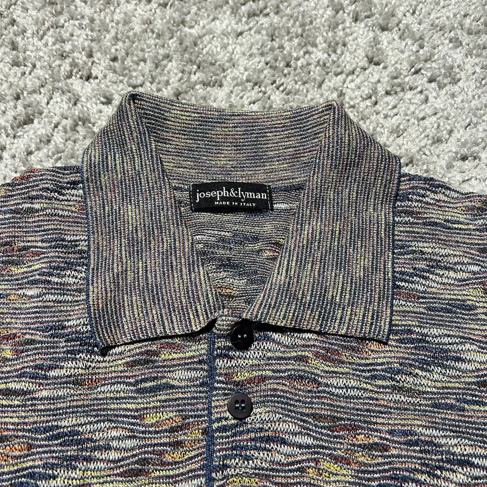 Suéter Joseph Lyman Vintage Multicolor Cuello Tejido Arco Iris Años 90 Italia Foto 2 de 4