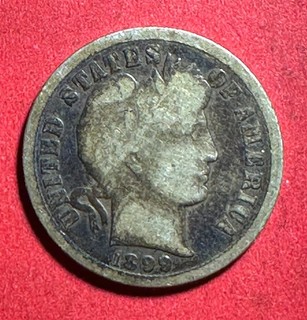 1899 US Barber SILVER Dime "Philadelphia" Mint! Good/VG Details! Old US Coin!