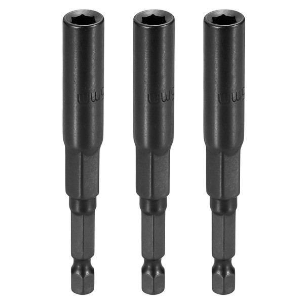 "3X Nussantrieb Bohrerspitze 5.5Mm 1/4\" 6Kant 80Mm Schwarz"-image