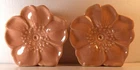 2 Vintage 1940s Original McCoy Wall Pockets Dogwood Flower Blossom Peach Coral