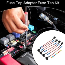 DC 32V Mini Fuse Tap Adapter w/ 8 5A+10A+15A+20A Blade Style Fuse