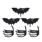  6 Pcs Black Napkin Rings Buckle Circle Bat Halloween Napkins Holder