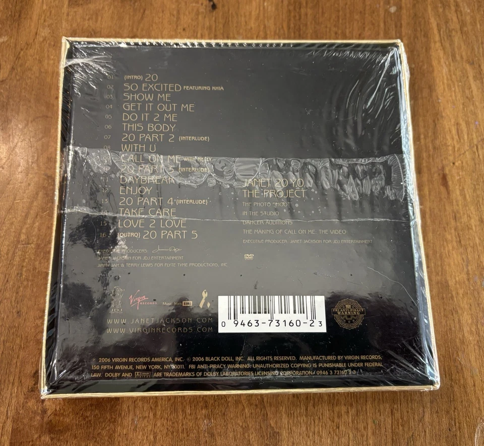 20 Y.O. by Janet Jackson NEW Special Collector's Ed. CD BOX DVD Booklet Hype - Image 2 of 4