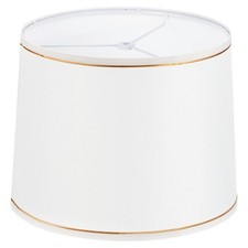 Drum Lamp Shades Linen Round Lamp Shade Lampshade White 11.6 inch