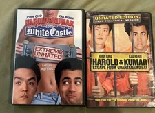 2 x Harold & Kumar - Go to White Castle & Escape From Guantanamo Bay - DVD Video