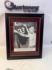 Framed Sammy Baugh Washington Redskins Black & White Autographed Photo