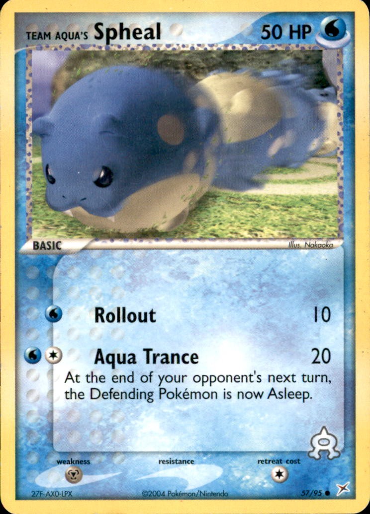 Team Aqua's Spheal 57/95 Common Team Magma vs Team Aqua Pokemon NM/LP