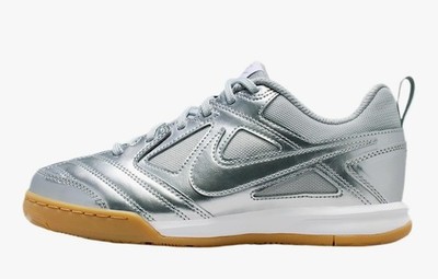 Nike Gato Lv8 Indoor Soccer Futsal Shoes Chrome Metallic Silver  Men 6 Women 7.5