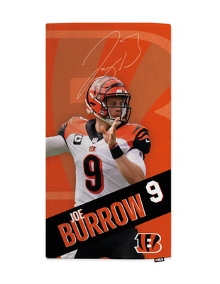 Joe Burrow Cincinnati Bengals Strandtuch Handtuch NFLPA lizensiert