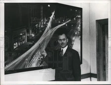 1948 Press Photo Traffic Time Lapse Exposure Photography by Theodore Matson