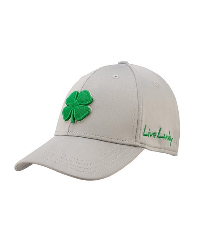 NEW Black Clover Live Lucky Premium Clover #134 Silver Fitted S/M Golf Hat - Picture 1 of 2