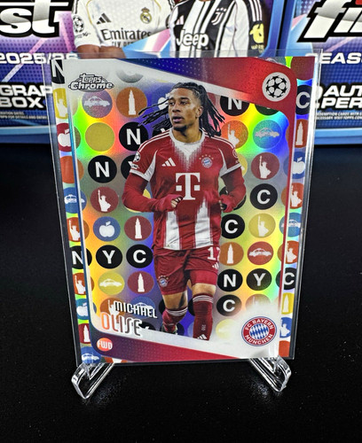 2025-26 Topps Chrome UCC Fanatics Fest Michael Olise Big Apple Refractor NYC