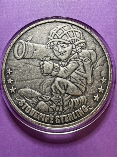 1 oz Antiqued Stovepipe Sterling Bazooka Soldier Series USA ARMY SGT .999 Silver