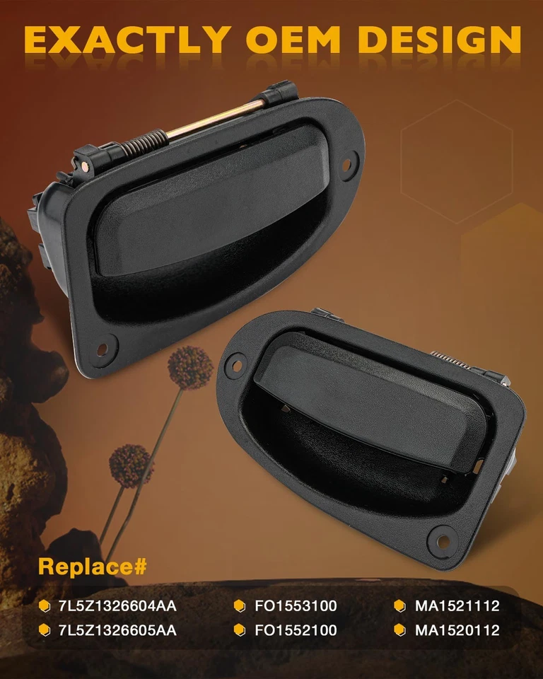 Interior Door Handles Rear Driver & Passenger Side For 1993-11 Ford Ranger Mazda Foto 3 de 4