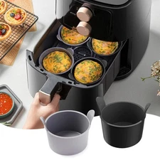 Egg Poacher Silicone Cup 4pc Set Microwave & Stovetop Boiler Safe Poached Eggs