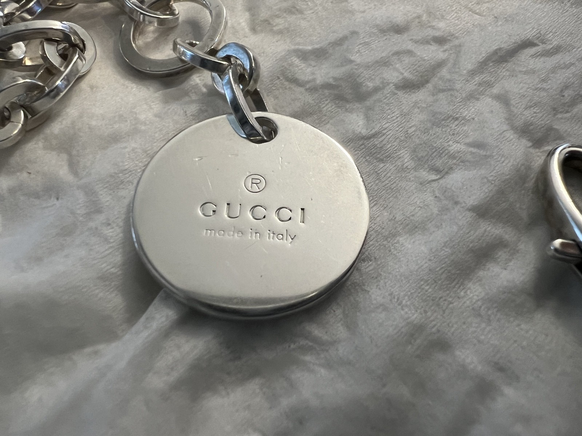 Gucci 1997 Vintage Sterling Silver Heavy Chain Necklace w/ Tag 