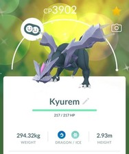 Shiny Kyurem LeveI 50 XL 3 moveset have Glaciate PVP - Trade 1 M Stadusts