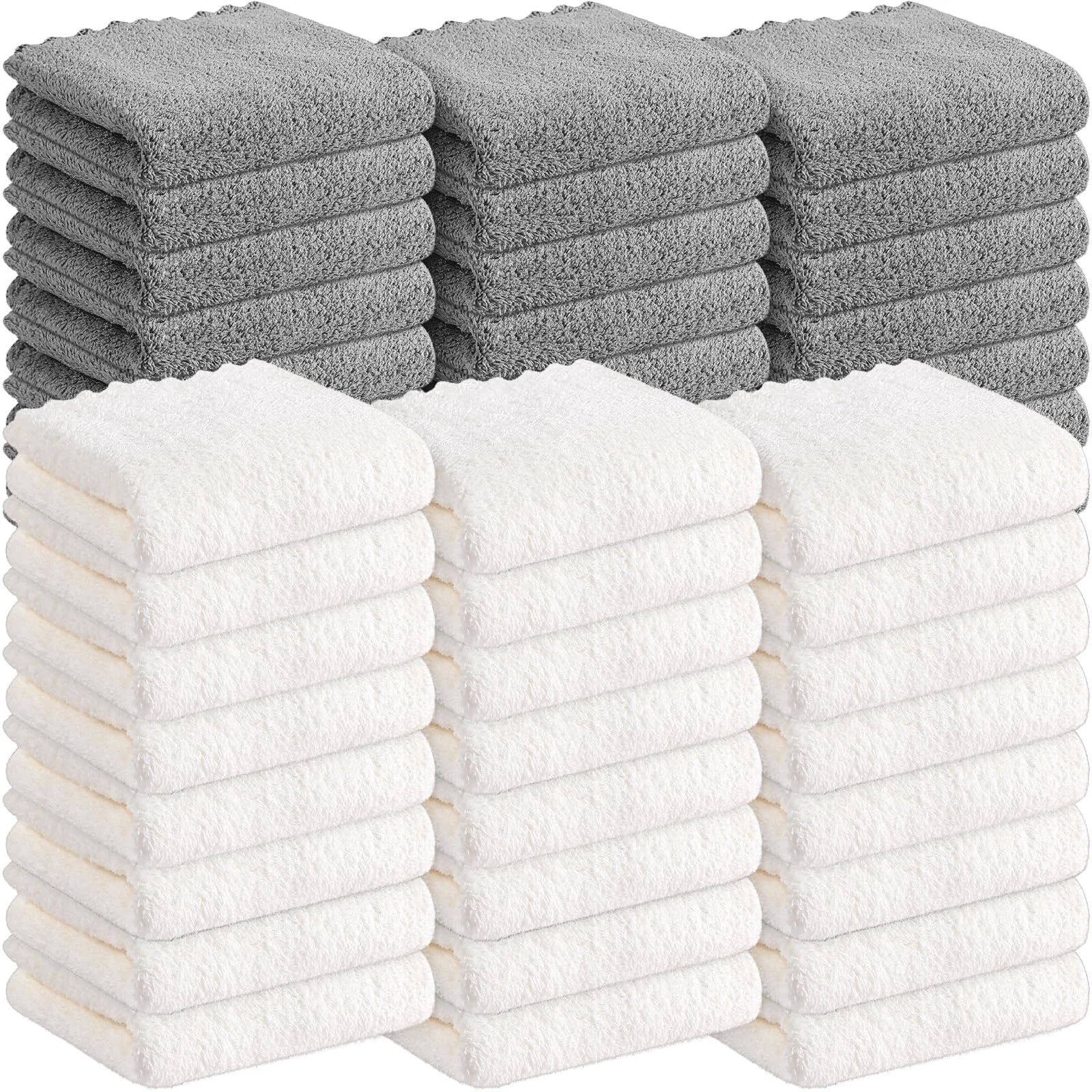 40 Pack Baby Burp Cloths Bulk 20x10 Inch Absorbent Muslin Burp Cloths Microfi...