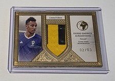 2019 Futera Unique Gold Forwards Soccer Pres Box Pierre Emerick Aubamayang 02/03