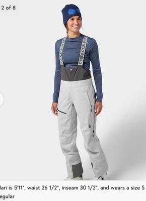 Stio Women's Environ Bib Quiet Gray NWT MSRP $469 Size Medium