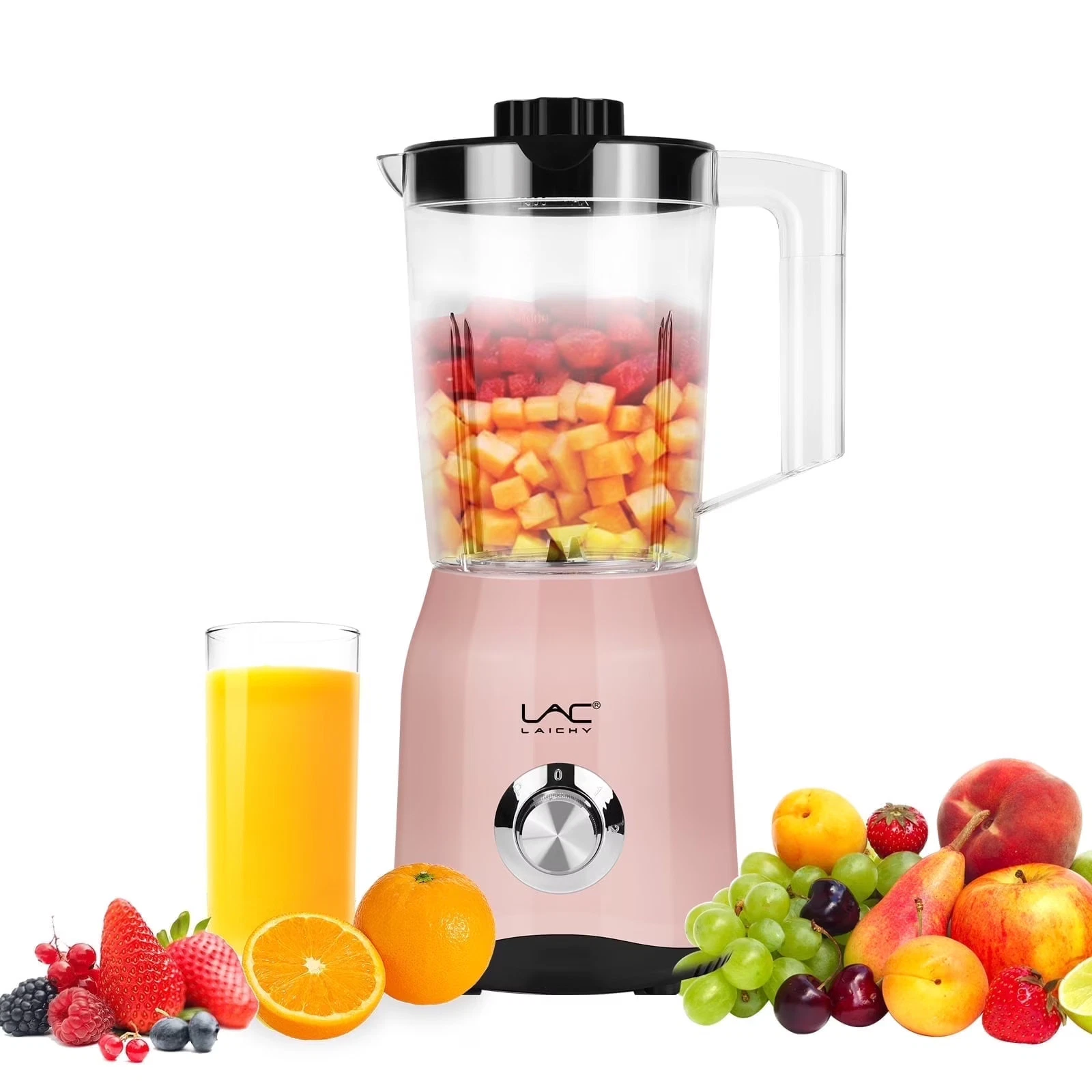 Lac Laichy 300W Countertop Blender for Smoothies, 54oz and 12oz Cups Pink
Opens in a new window or t