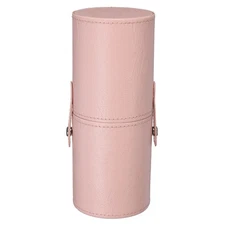 7.87" Portable Makeup Brush Holder with Strap, Pink