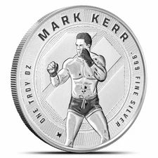 1 oz Reverse Proof Texas Mint UFC Mark Kerr Silver Round (Capsule, Box)