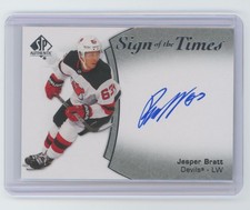2021-22 SP Authentic Sign Of The Times Auto Jesper Bratt #SOTT-JB