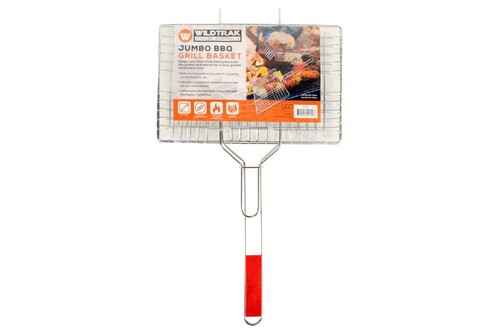 Wildtrak JUMBO BBQ GRILL BASKET BBQ or Camping 35 x 25 cm Basket Brand New - Picture 2 of 7
