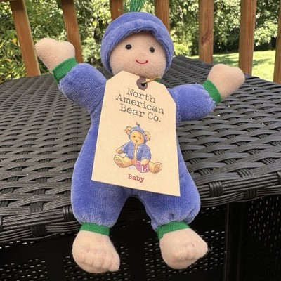 North American Bear Co Baby Doll Kitchy Koo Baby Blue Plush Baby 1998 6  Beanbag